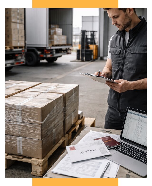 Доставка в Австрию от 67412 р. Логистика и экспорт СетСервис-Бкл